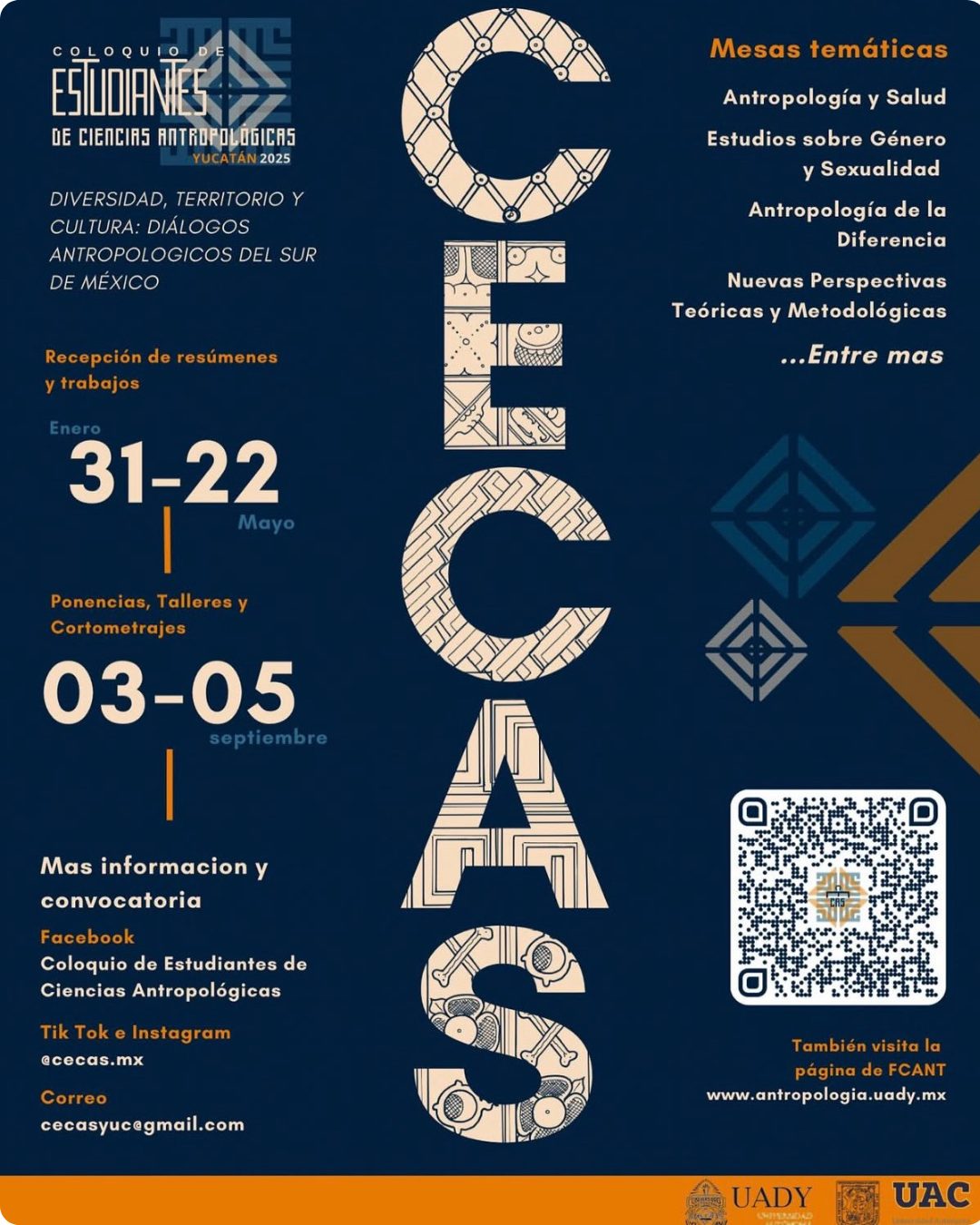 Pieza gráfica de CECAS MX 2025
